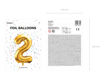 Picture of FOIL BALLOON NUMBER 2 GOLD 34 INCH